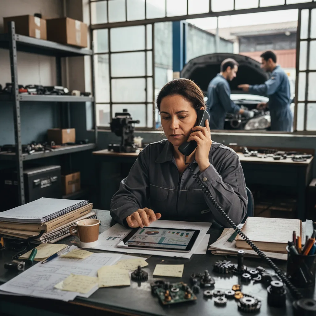 Rotina de oficina pequena antes de pensar em ERP