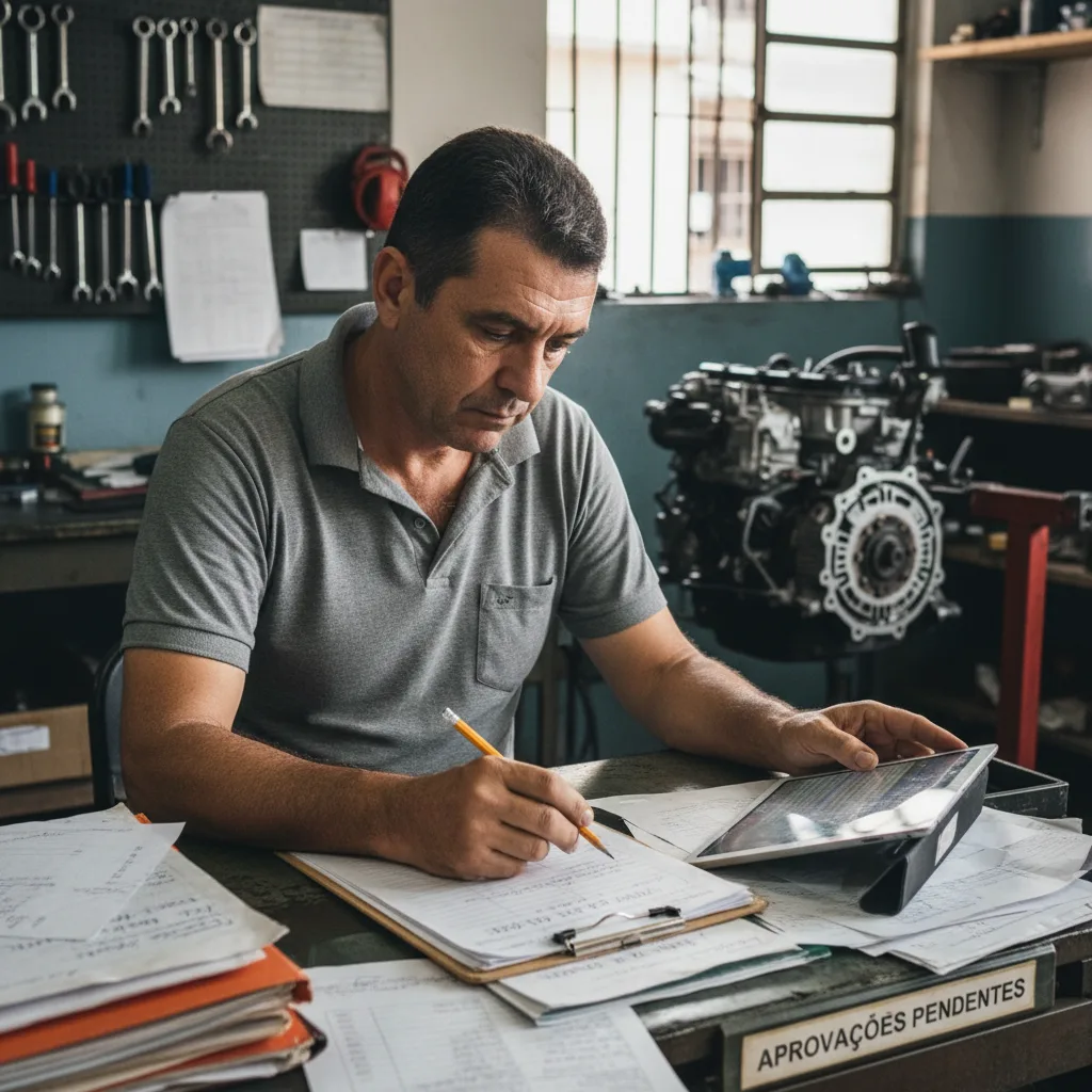 Organização da rotina da oficina antes de um sistema maior